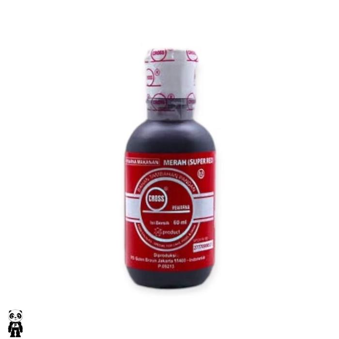 

READY STOK CROSS PEWARNA MERAH SUPER RED 60ML OIL BASED FOOD COLORING PEWARNA BERBAHAN DASAR MINYAK