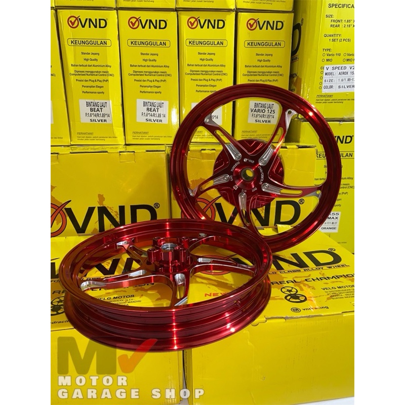 Velg VND New Speed Ring 14 Vario 125 / 150 Beat Scoopy o Fino Xeon Genio Spacy M3 Honda Yamaha