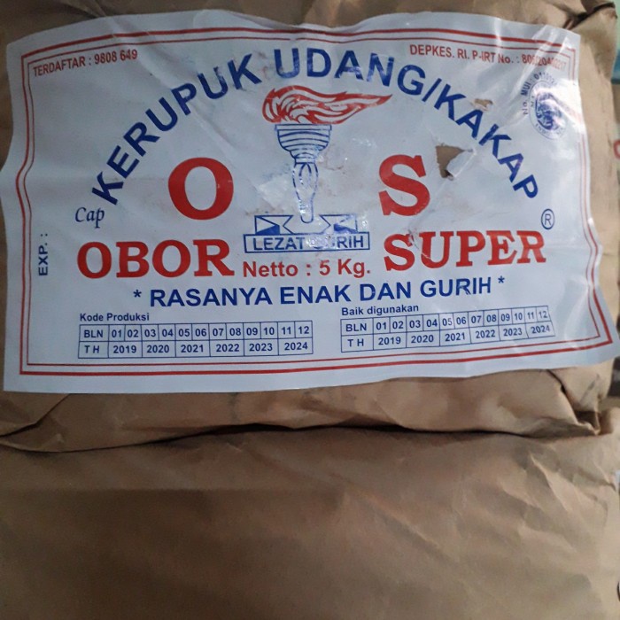 

Kerupuk Udang/Kakap Cap OS Obor Super 5kg