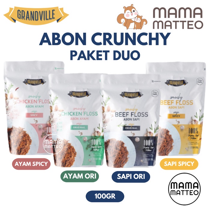 

GRANDVILLE Abon Anak Crunchy SAPI AYAM Original Spicy Grandville