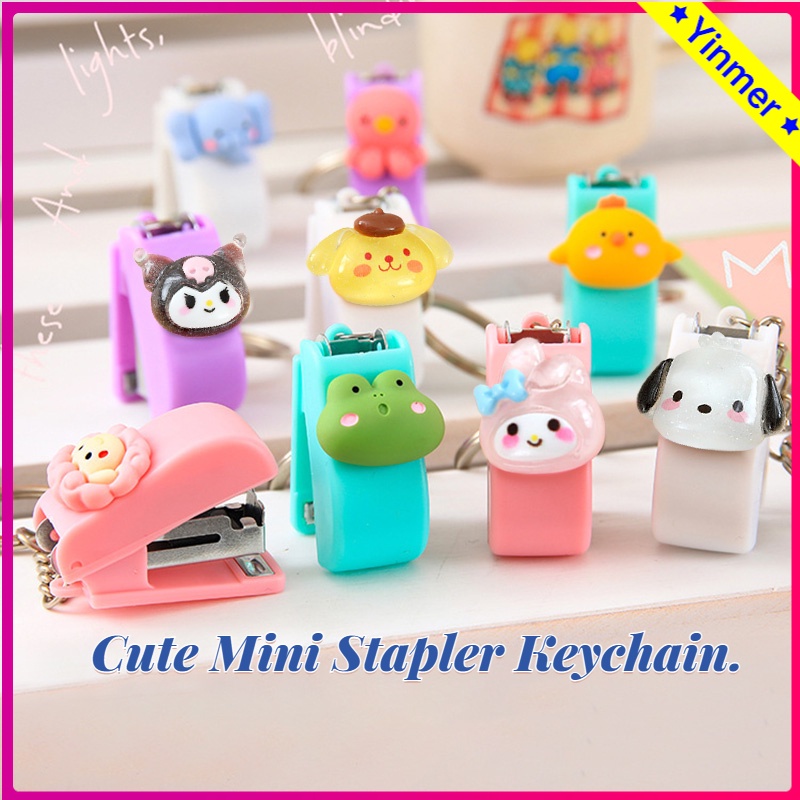 

NEW CODSTAPLER MINI LUCU STAPLES MINI KARATER GANTUNGAN SANRIO/KUROMI/MELODY/KUNCI HEKTER KARTUN