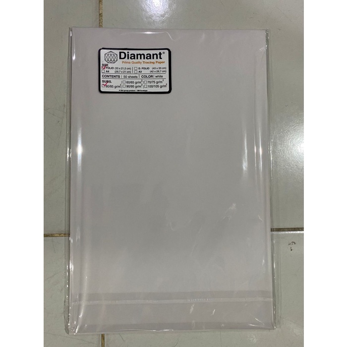 

(BestSeller) Kertas Kalkir Diamant Folio 80/85 gr 1 pak isi 50 lembar / Kalkir F4
