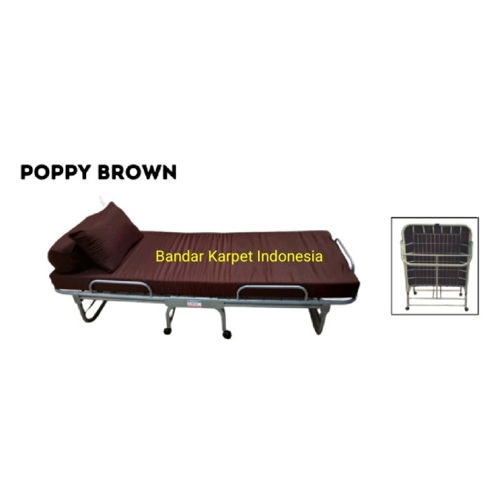Terpopuler Folding Bed Kasur Rangka Besi Lipat Roda