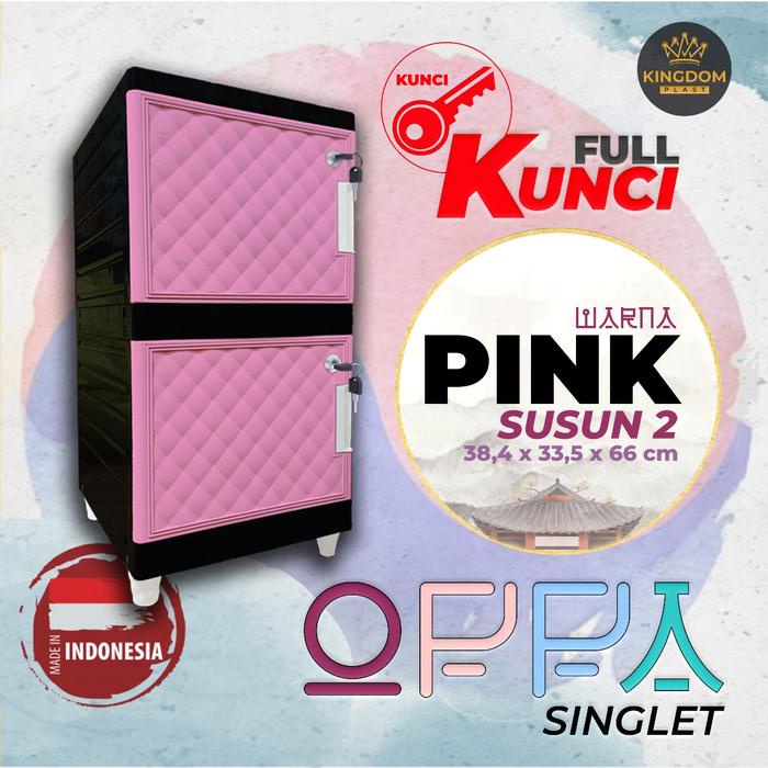 Promo Lemari Rak Pakaian Kingdom Oppa Singlet 2 Susun Terlaris