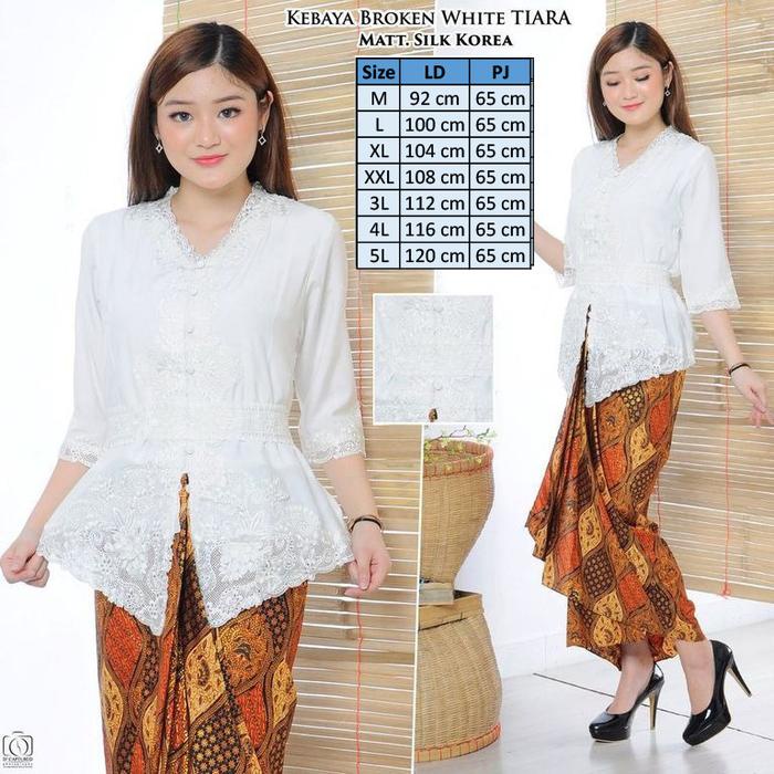 Atasan Kebaya Bordir Modern Mewah Bahan Silk Premium Lengan 3/4 Aneka Warna Cantik Kabaya Wanita