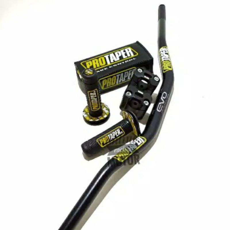 stang fatbar protaper carmichael evo model ori tebal punya paketan riser handgrip busa klx crf
