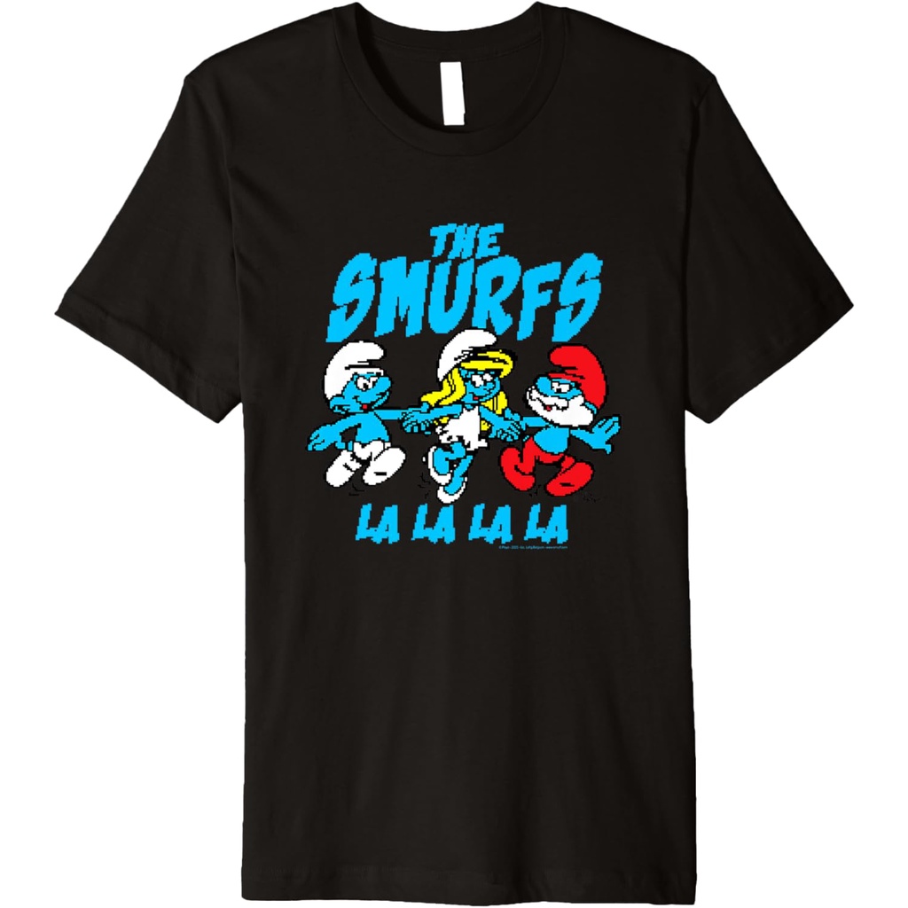 Kaos Premium Smurfs Pixelated Smurfs