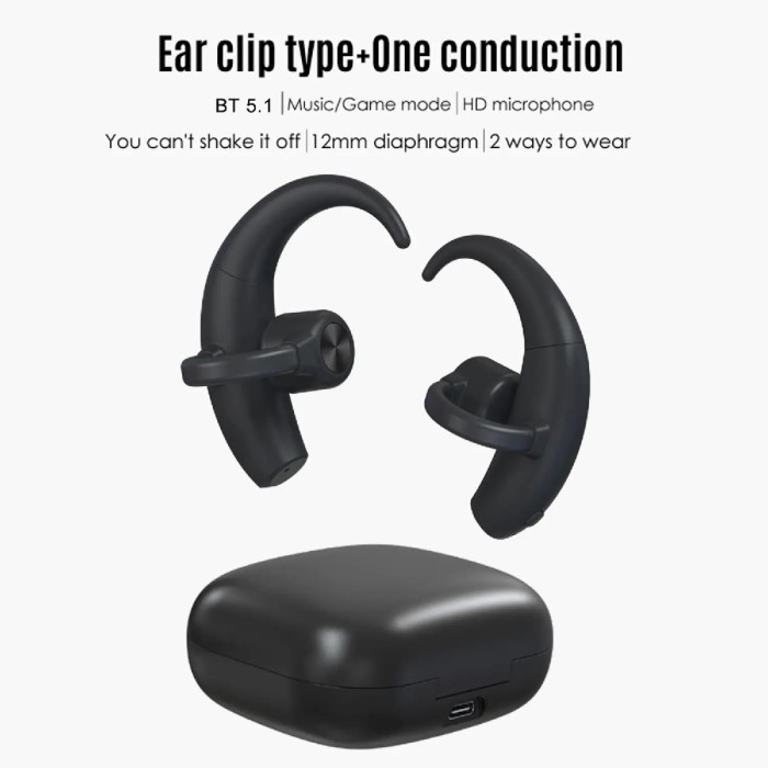 TOP DACOM GW1 - TWS BLUETOOTH EARPHONE - BONE CONDUCTION TECHNOLOGY -