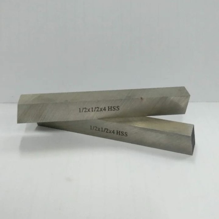 JTTOP" PAHAT PISAU BUBUT HSS 1/2 X 4 INCH PERSEGI KOTAK