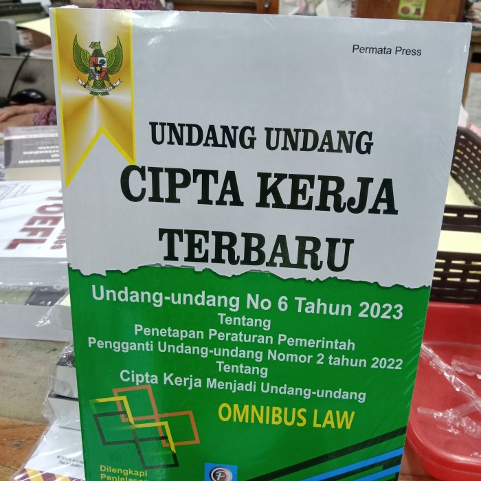 

Terbaru!! Buku Undang Undang Cipta Kerja Terbaru No 6 Tahun 2023 Original Packing Aman
