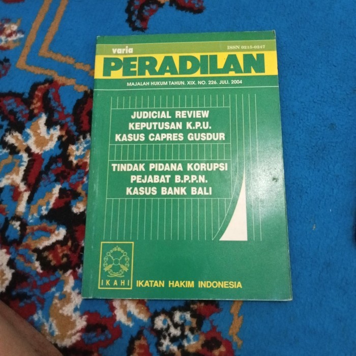 

Barang Terlaris Varia Peradilan Judical Review Keputusan Kpu Kasus Capres Gusdur Cod