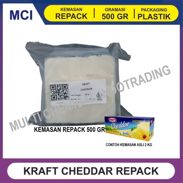 

(BestSeller) KEJU KRAFT CHEDDAR - REPACK 500 GR
