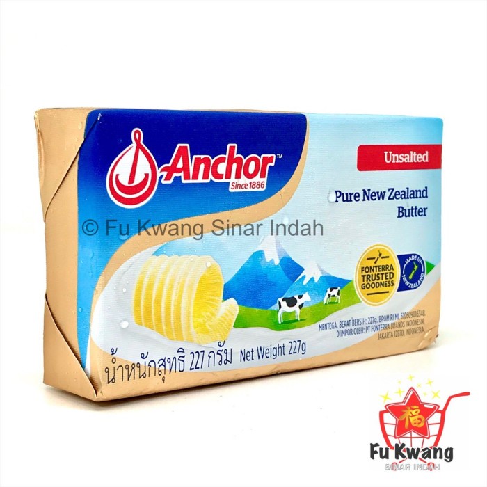

(BestSeller) Anchor Unsalted Butter 227 gram