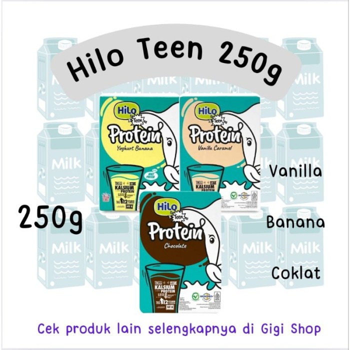 

(BestSeller) HiLo Teen 250g Vanilla Caramel Chocolate Yoghurt Banana - No 1 Susu Remaja Tumbuh