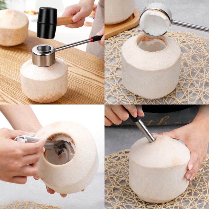 

Jual [READY] Alat bantu Buka Kelapa 4pcs Coconut Opener Pembolong Batok