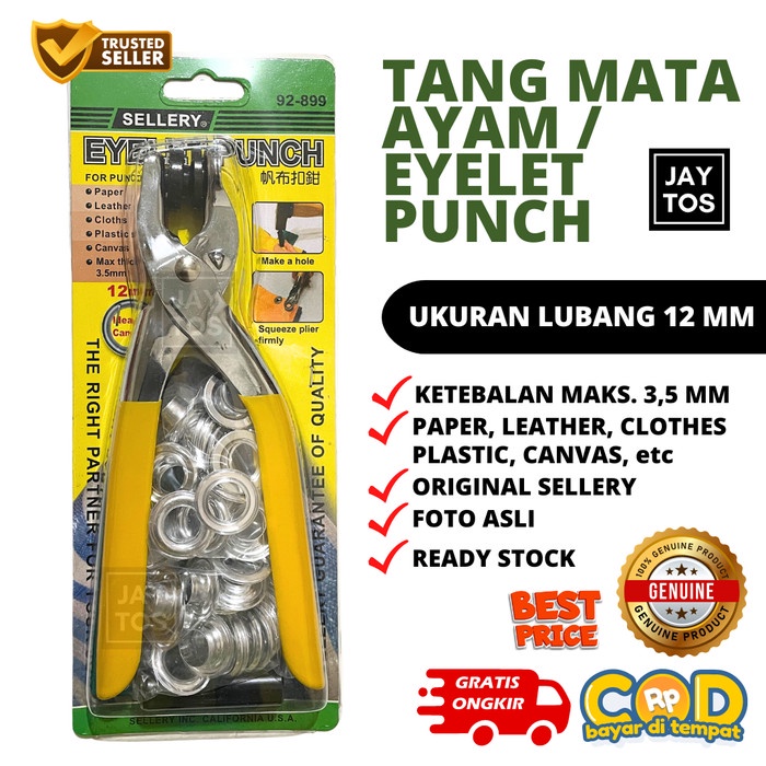 

Jual [READY] Sellery 92-899 Tang Mata Ayam Pelubang 12 mm Eyelet Punch Pembolong Original Garansi