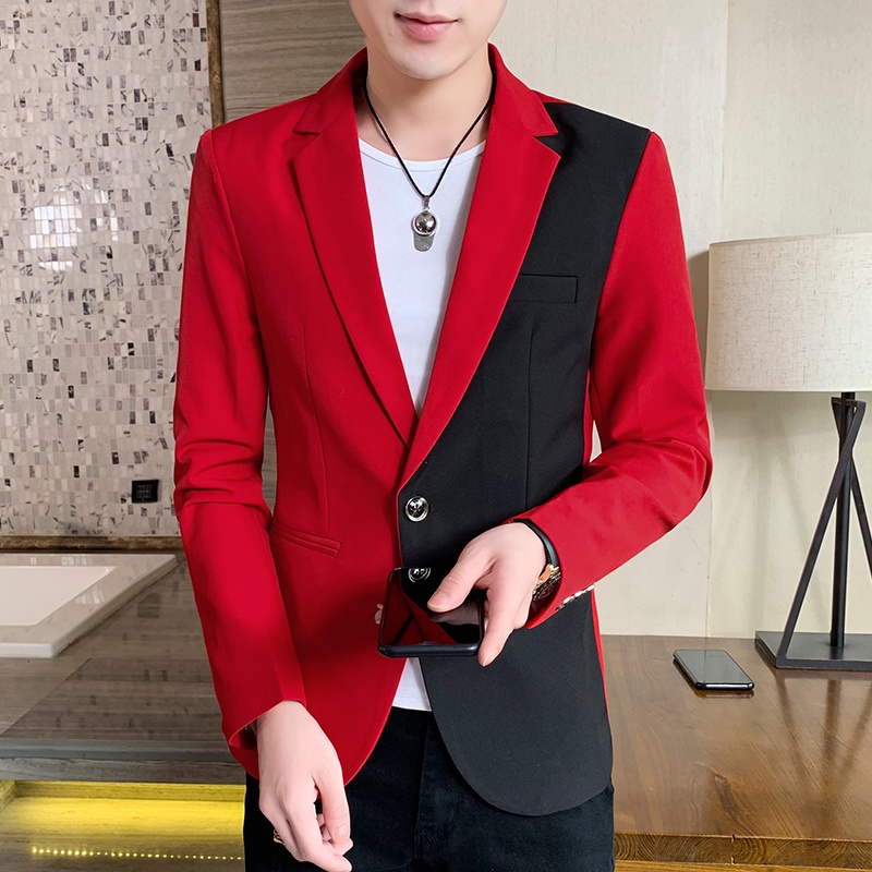 Men'S Casual Blazer Korean Fashion Clothes Pat work Suit Jacket Male Summer Thin Handsome Wear Slim