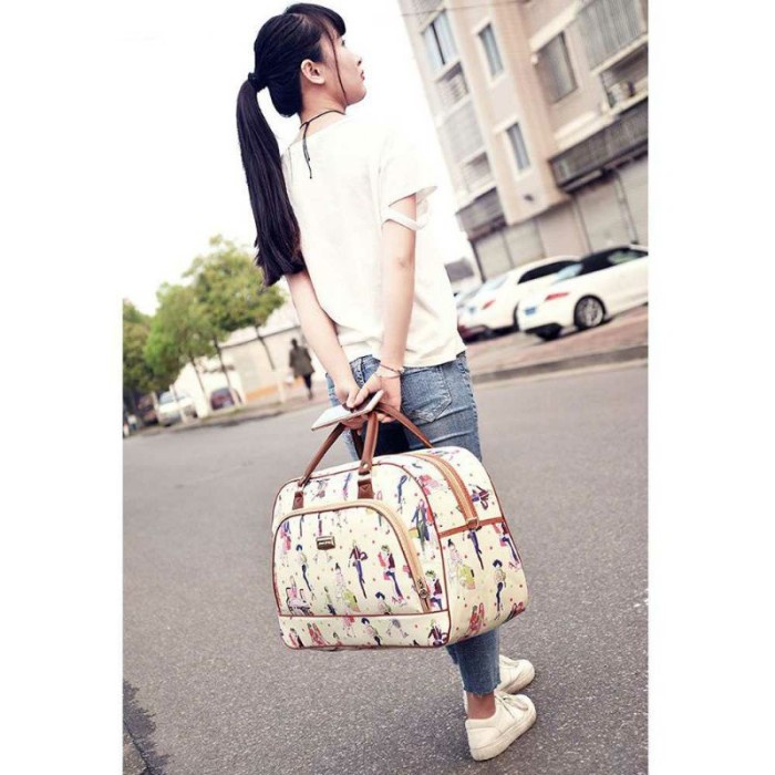 JTTOP" TAS TRAVEL BAG BESAR JINJING KANTONG DUFFLE PAKAIAN BAJU BAYI ORGANIZE KULIT
