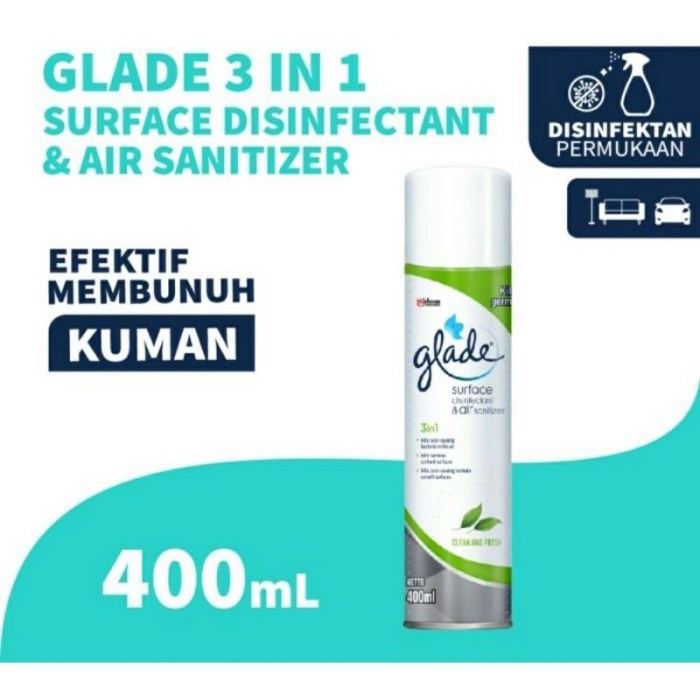 KamiReadySelalu- DISINFEKTAN SPRAY GLADE SURFACE DISINFECTANT 400 ML AIR SANITIZER