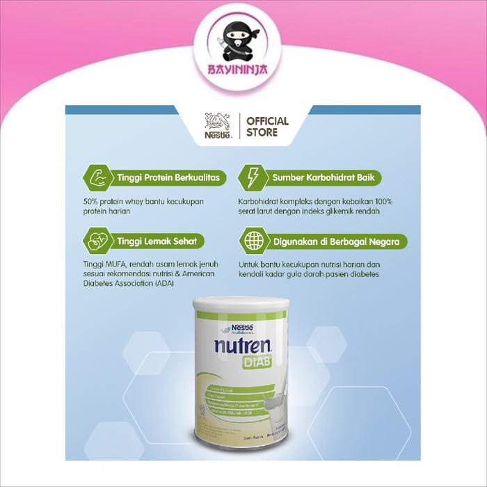 Ready Stock Nutren Susu Diabetes Vanila 400 G Packing Aman