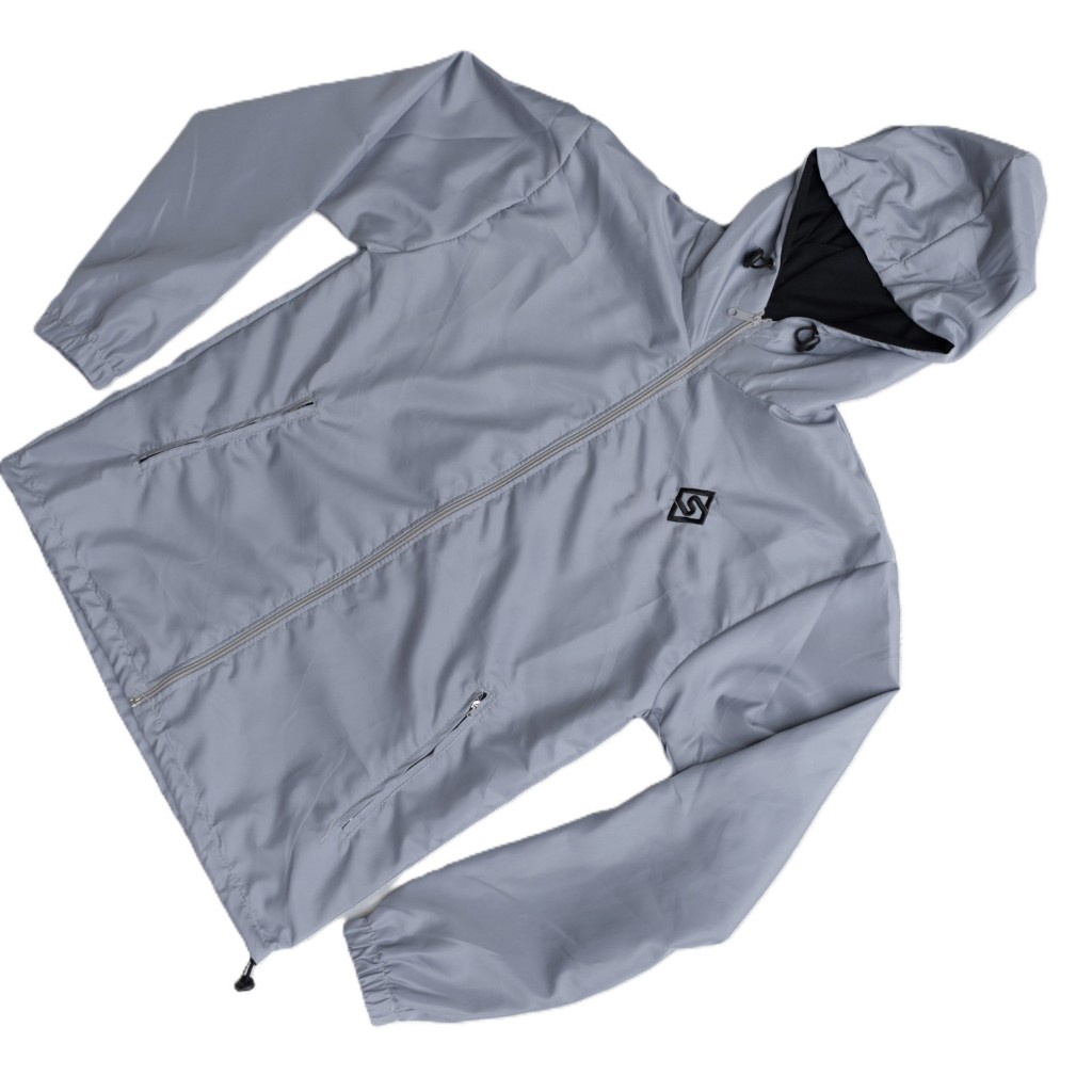 PROMO / Jaket Parasut Olahraga gym joging lari dan harian Anti Air Santai Pria Wanita Semua Musim M