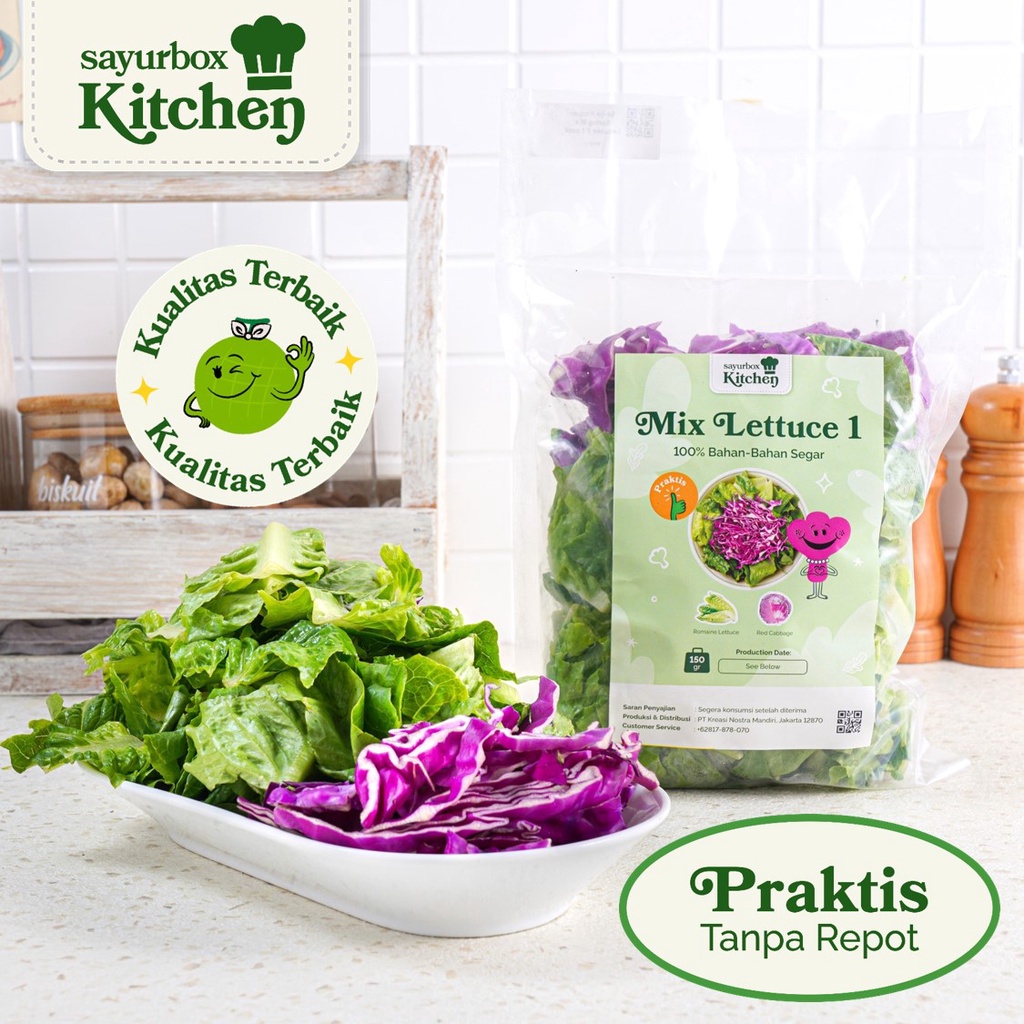

Sayurbox Kitchen Mix Lettuce 1 1 pack