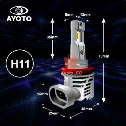 Lampu LED Mobil AYOTO H8/H9/H11/H16/H27 Original (1SET) PUTIH KUNING / WHITE YELLOW GOLDEN YELLOW /