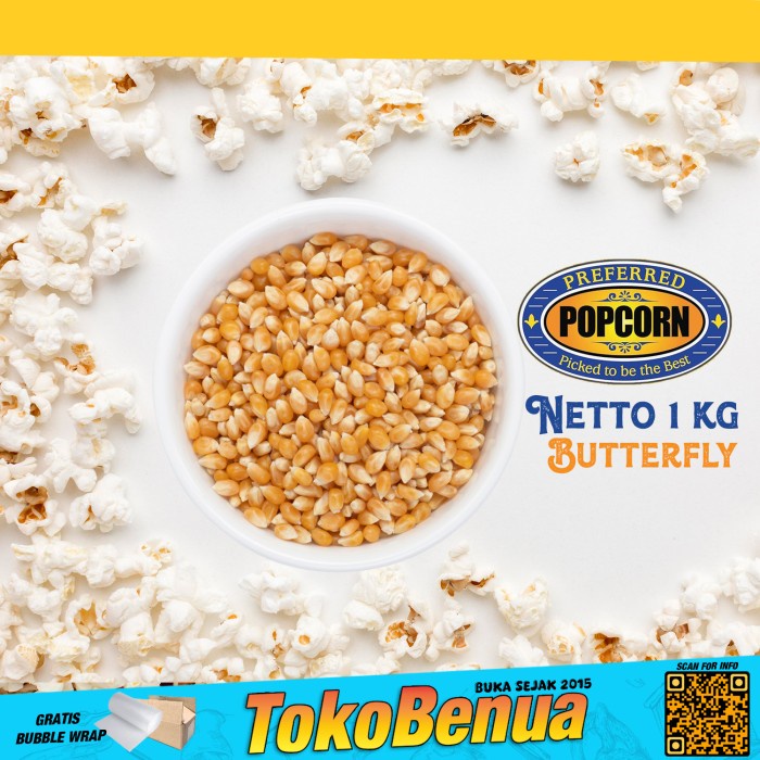 

Jagung popcorn Premium bioskop 1 kg