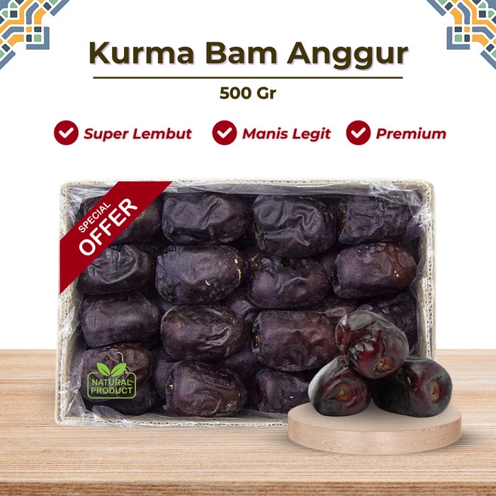 

Kurma Bam Anggur 500 Gram Original 100%