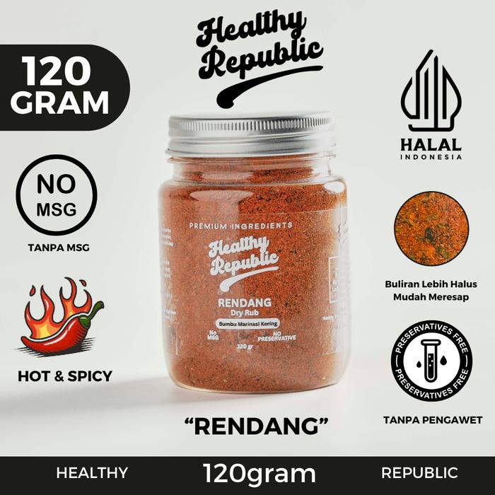 

Healthy Republic Bumbu Marinasi Dry Rub 120 Gram Serba Guna No MSG HALAL [ RENDANG ]