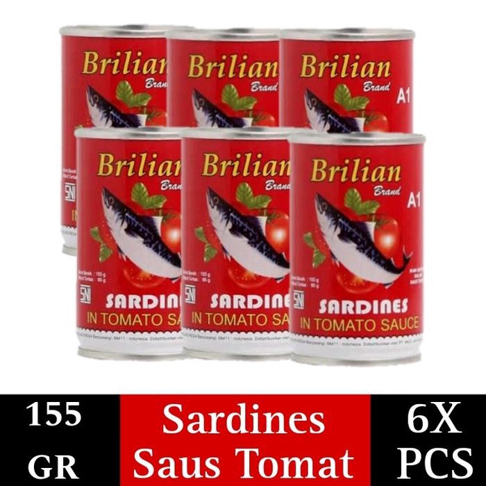 

( 6 PCS ) PAKET PROMO SARDEN BRILIAN 155gr MURAH Food