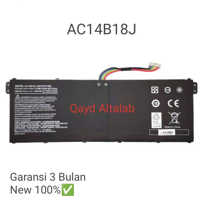 BATERAI BATTERY ACER ASPIRE 3 A315-41-R971 A315-41-R9D3 AC14B18J ORI TERMURAH