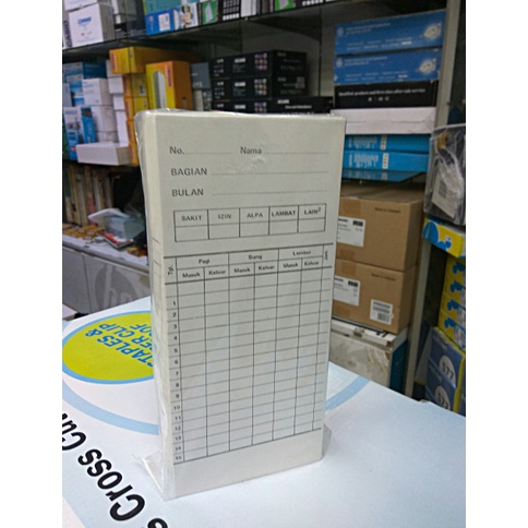 Kartu mesin absensi manual