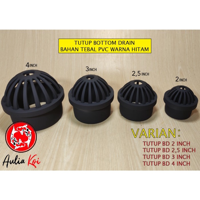 PREMIUM Tutup Bottom Drain Bahan PVC Tebal Tutup Bottom Drain Kolam Koi