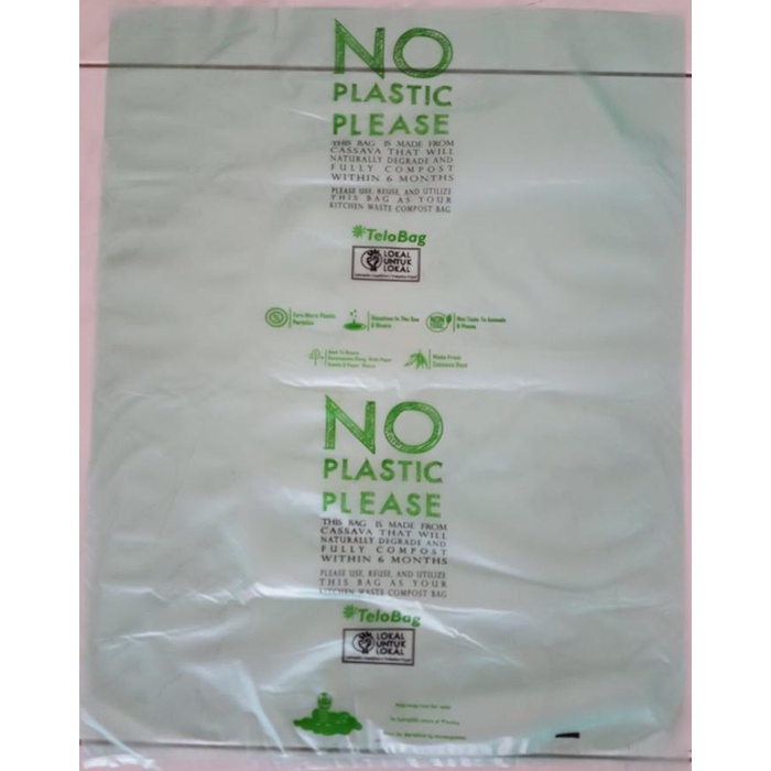 PREMIUM Trash bag kantong sampah organik plastik organik singkong telobag 44x6