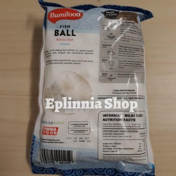 

Promo Terbatas Bumifood Bumi Food Fish Ball 500 Gr - Bakso Ikan Aman