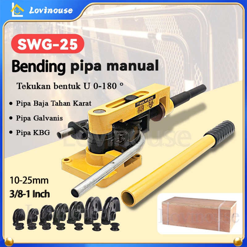 Alat Bending Pipa Manual 10-25mm Besi/Galvanis/Stainless Steel/Aluminum Pipe Bending Tool Alat