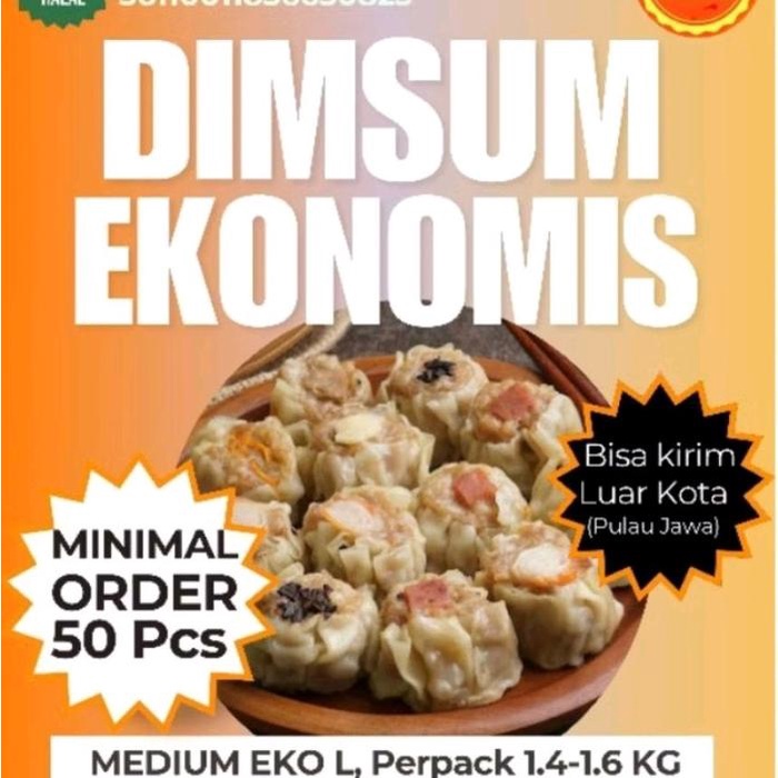 

Promo Terbatas Medium-Ekonomi Size L!! (Harga Perpack = Isi 50 Pcs) Pabrik Frozen Food Madame Dimsum