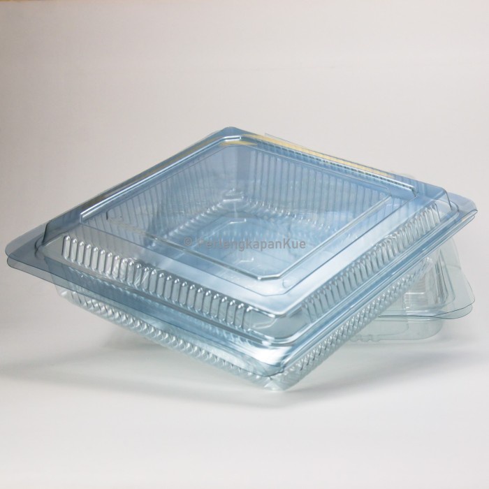 Baru- Mika kue persegi / Box kue lapis Kecil 20 x 20 x 6.5 (Per 10 pcs)