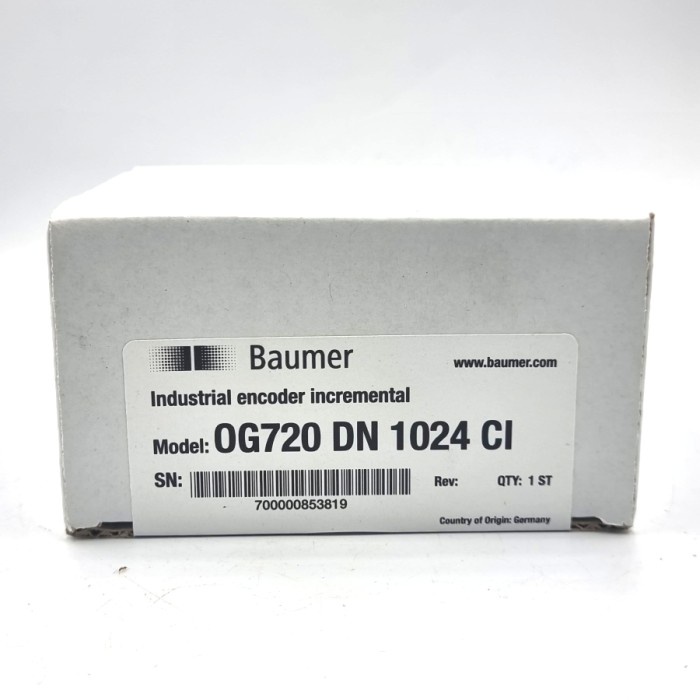 BAUMER 0G720 DN 1024 CI INDUSTRIAL ENCODER INCREMENTAL