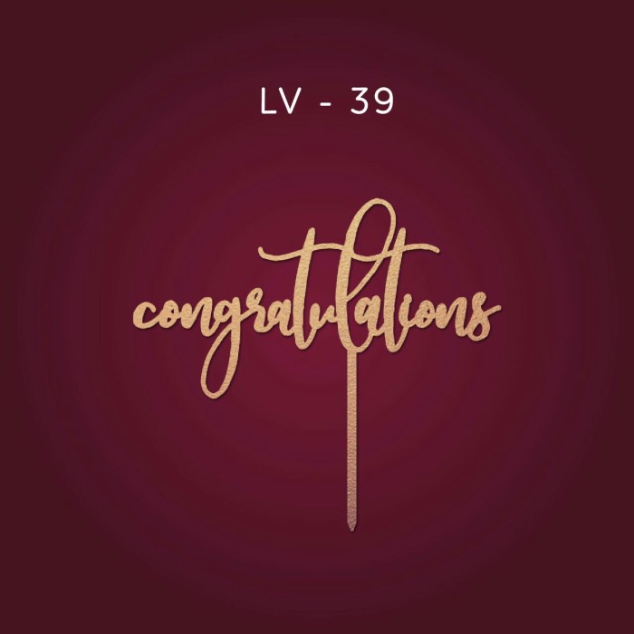 LV-39 / CAKE TOPPER / HIASAN KUE / ACRYLIC TOPPER / BUNTING FLAG