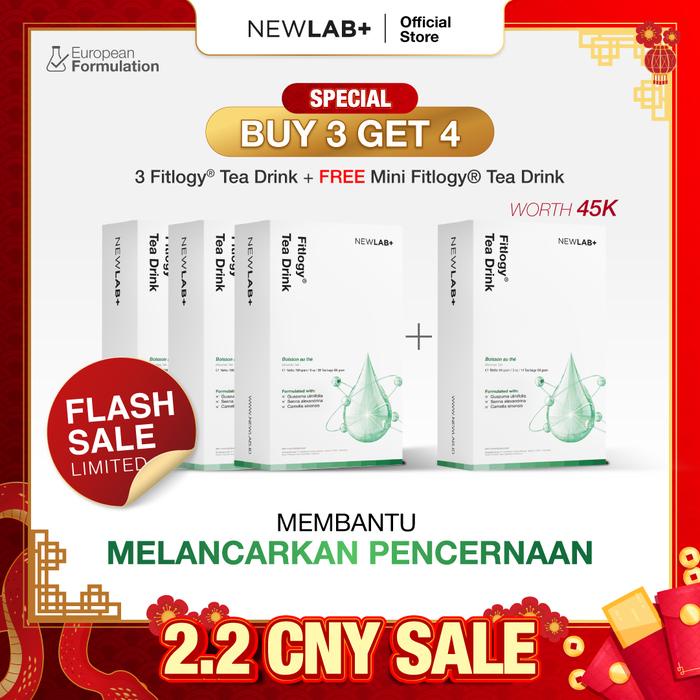 

[SPECIAL CNY 2.2] NEWLAB 3 Box Fitlogy Tea Drink Free 1 Box Fitlogy Mini Tea Drink Minuman Teh Hijau