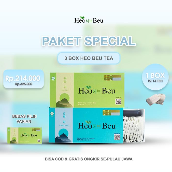 

Paket Spesial 3 Box Heobeu Teaa Organikk Alamii Tea Susu Tea Susu teh gelas