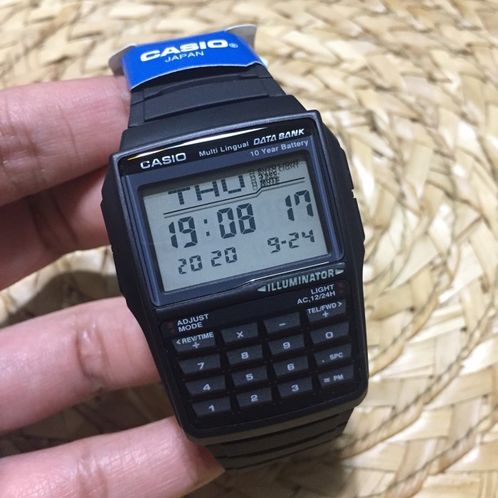 JAM TANGAN PRIA CASIO DATABANK DBC-32-1A ORIGINAL - DBC32 HITAM