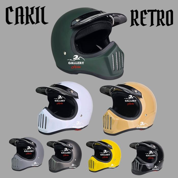 Helm Js Cakil Helm Sni Dewasa / Cakil Js Retro / Motorcycle