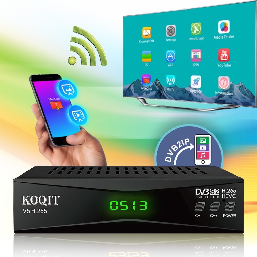 Europe Satellite Tv Receiver Free Satellite Decoder Satellite Receiver Dvb-S2/S Digital Converter