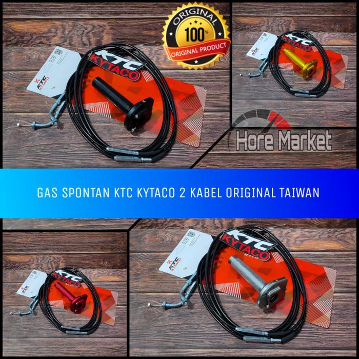 GAS SPONTAN KTC KYTACO 2 KABEL ACTIVE AEROX NMAX PCX VARIO BEAT SATRIA SONIC CBR 150 R NINJA MIO