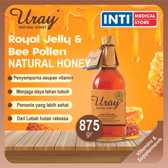 

Promo Terbatas Madu Uray Natural Honey Royal Jelly & Bee Pollen 875Gr Madu Murni Aman