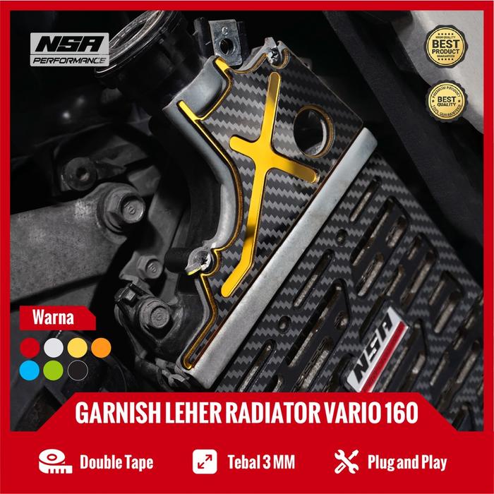 

HEMAT NSA GARNISH COVER LEHER RADIATOR CARBON VARIO PCX ADV STYLO Leher Radiator Honda 125/150/160