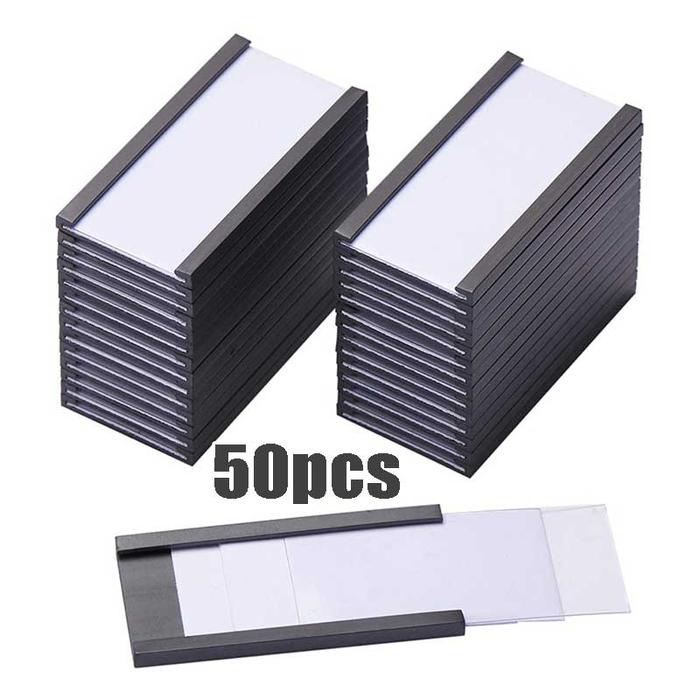 

Terbaru 50Pcs 50X25Mm 75X25Mm 100X30Mm Magnetic Label Holder Magnetik Label Harga Dirak Price Tag